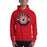 Man wearing a Tomball High School Cougars Red Classic Unisex Hoodie 30