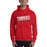 Man wearing a Tomball High School Cougars Red Classic Unisex Hoodie 32