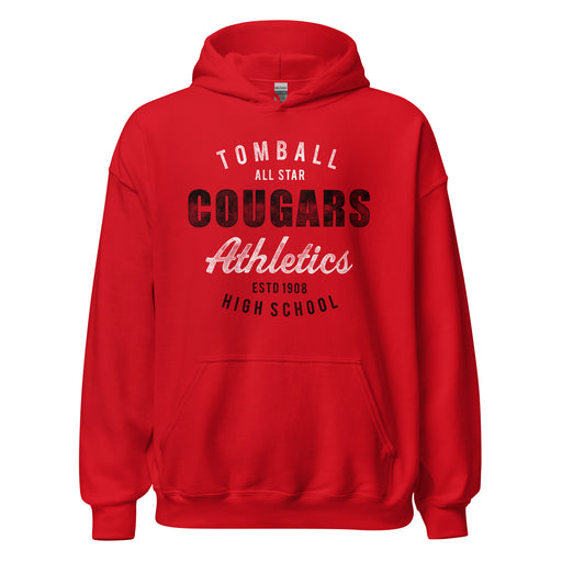 Tomball High School Cougars Red Classic Unisex Hoodie 34