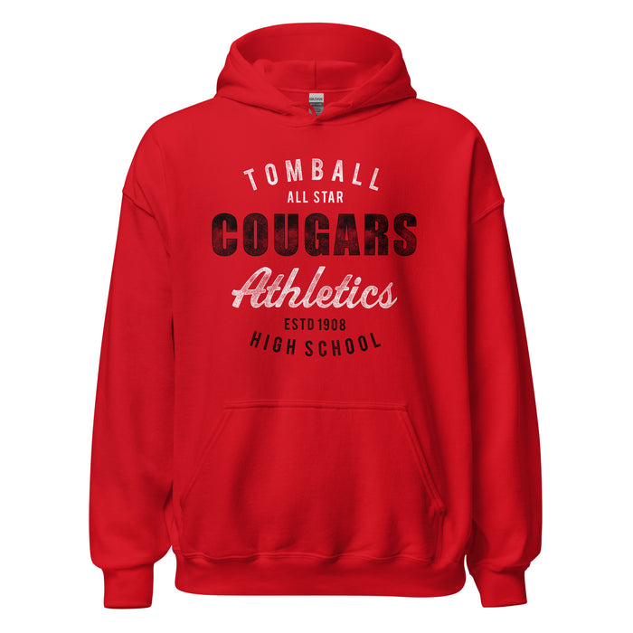 Tomball High School Cougars Red Classic Unisex Hoodie 34