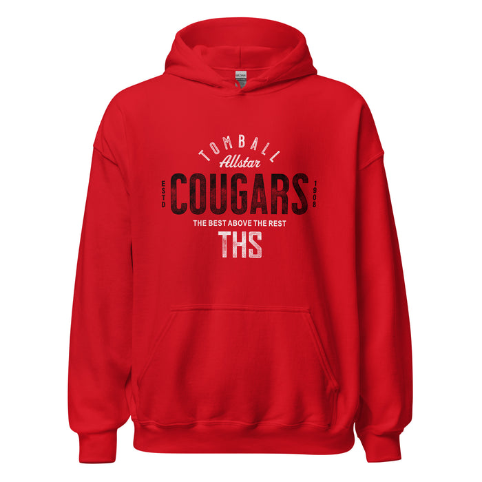 Tomball High School Cougars Red Classic Unisex Hoodie 40