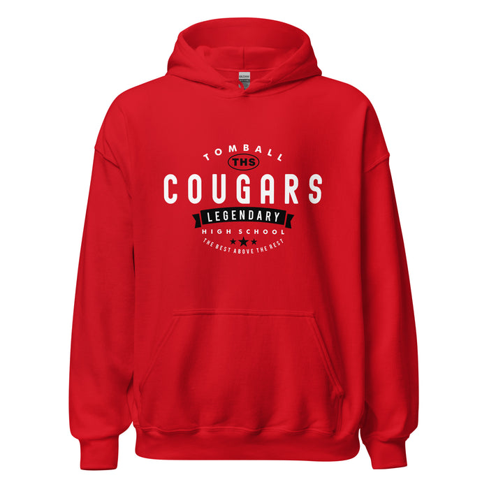 Tomball High School Cougars Red Classic Unisex Hoodie 44