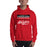 Man wearing a Tomball High School Cougars Red Classic Unisex Hoodie 48