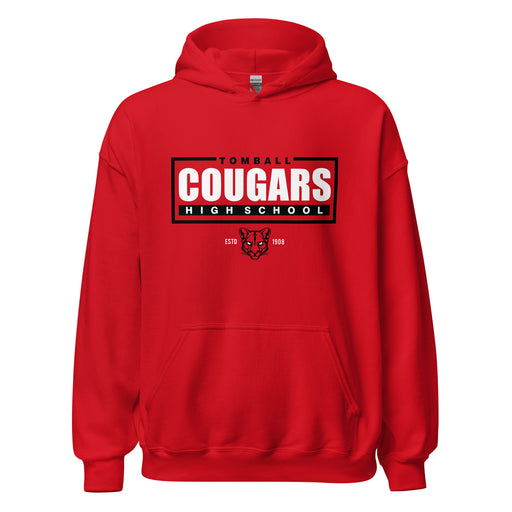 Tomball High School Cougars Red Classic Unisex Hoodie 49