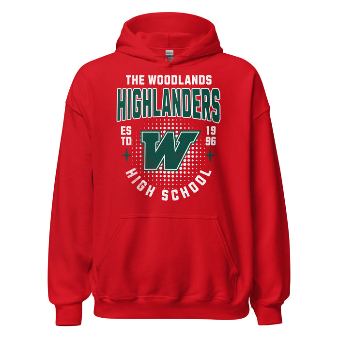 The Woodlands High School Highlanders Red Classic Unisex Hoodie 203