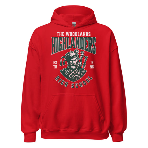 The Woodlands High School Highlanders Red Classic Unisex Hoodie 212