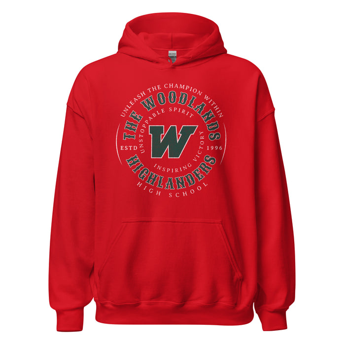 The Woodlands High School Highlanders Red Classic Unisex Hoodie 213