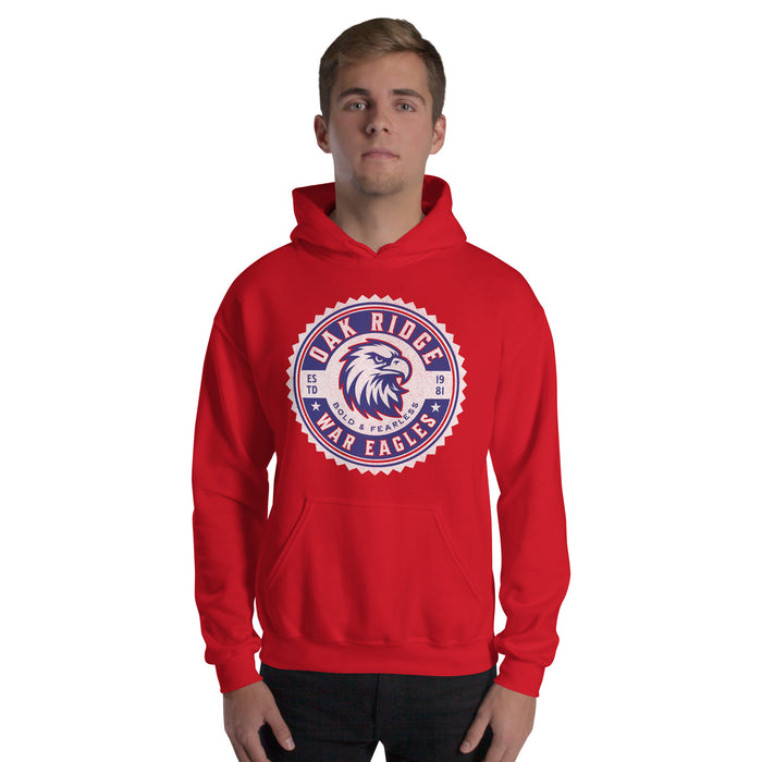 Oak Ridge High School War Eagles Red Classic Unisex Hoodie 203