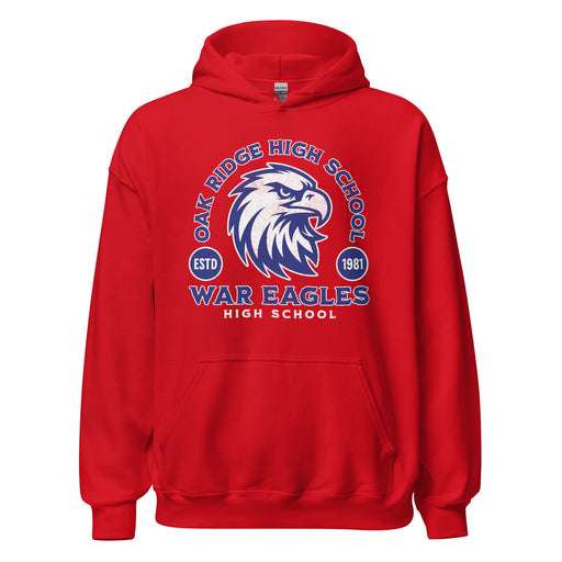 Oak Ridge High School War Eagles Red Classic Unisex Hoodie 208