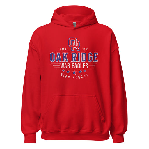 Oak Ridge High School War Eagles Red Classic Unisex Hoodie 217