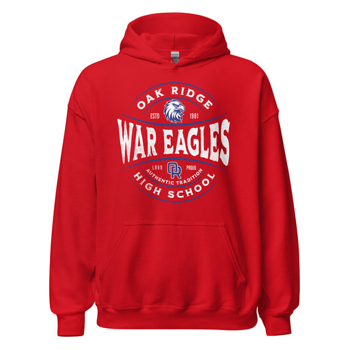 Oak Ridge High School War Eagles Red Classic Unisex Hoodie 218