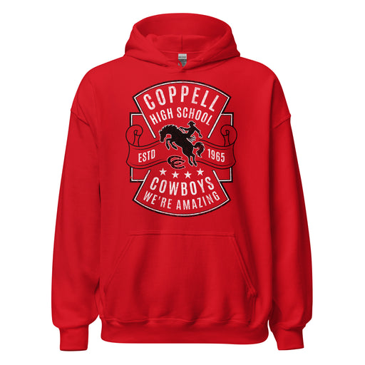 Coppell High School Cowboys Red Classic Unisex Hoodie 207