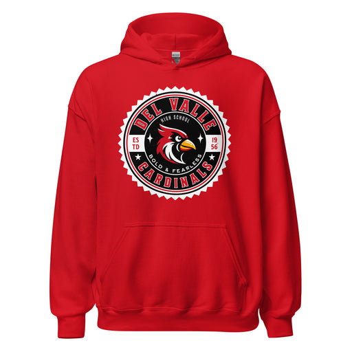 Del Valle High School Cardinals Red Classic Unisex Hoodie 203