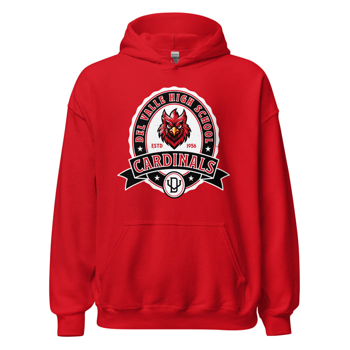 Del Valle High School Cardinals Red Classic Unisex Hoodie 212