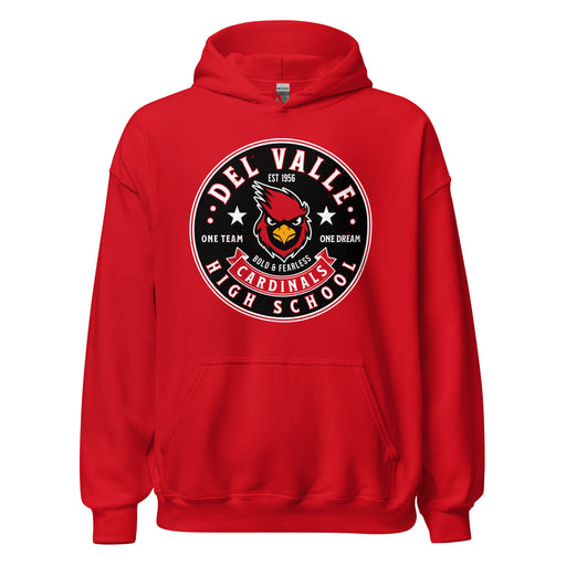 Del Valle High School Cardinals Red Classic Unisex Hoodie 215