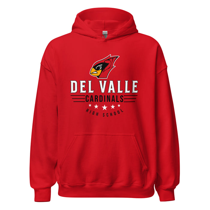 Del Valle High School Cardinals Red Classic Unisex Hoodie 217