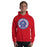 Man wearing Duncanville High School Panthers Red Classic Unisex Hoodie 218