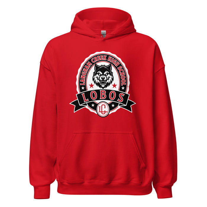 Langham Creek High School Lobos Red Classic Unisex Hoodie 212