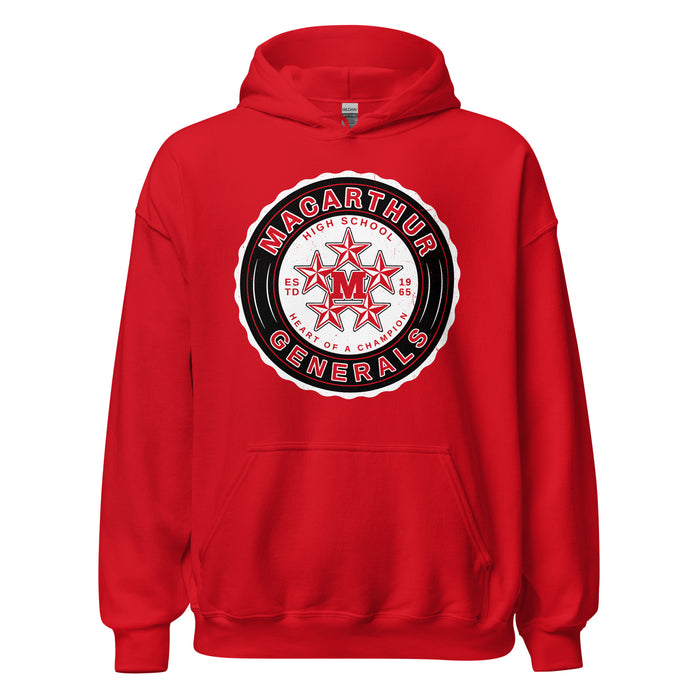 MacArthur High School Generals Red Classic Unisex Hoodie 216