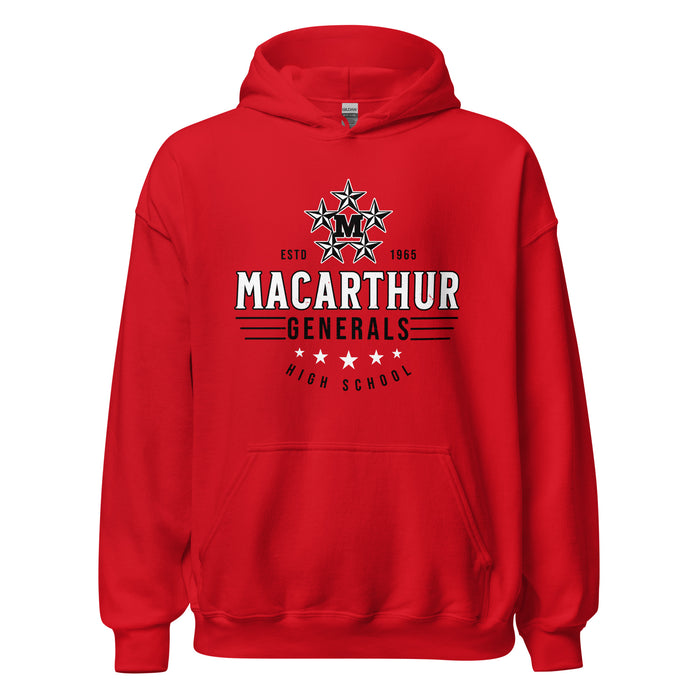 MacArthur High School Generals Red Classic Unisex Hoodie 217