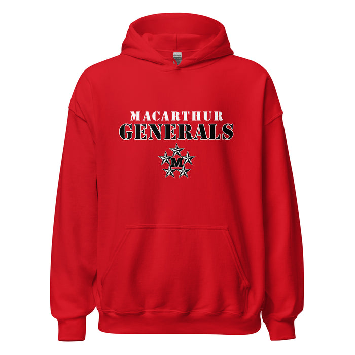 MacArthur High School Generals Red Classic Unisex Hoodie 222