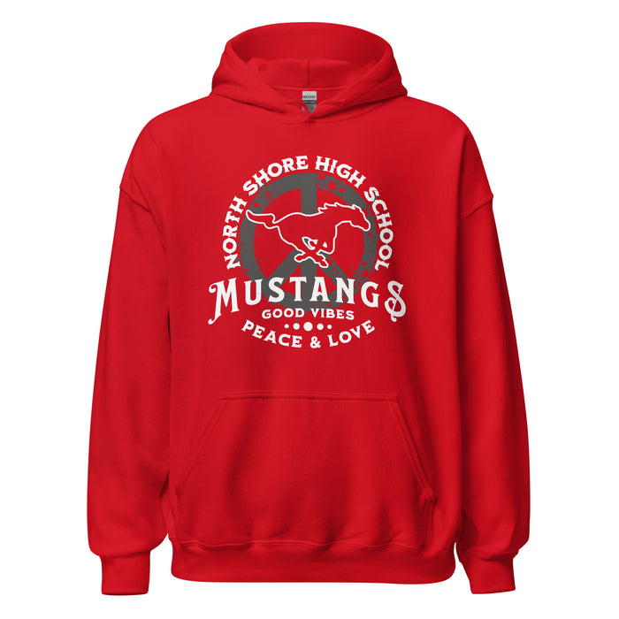 North Shore High School Mustangs Red Classic Unisex Hoodie 206