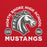 Close-up view of North Shore High School Mustangs Red Classic Unisex Hoodie 208