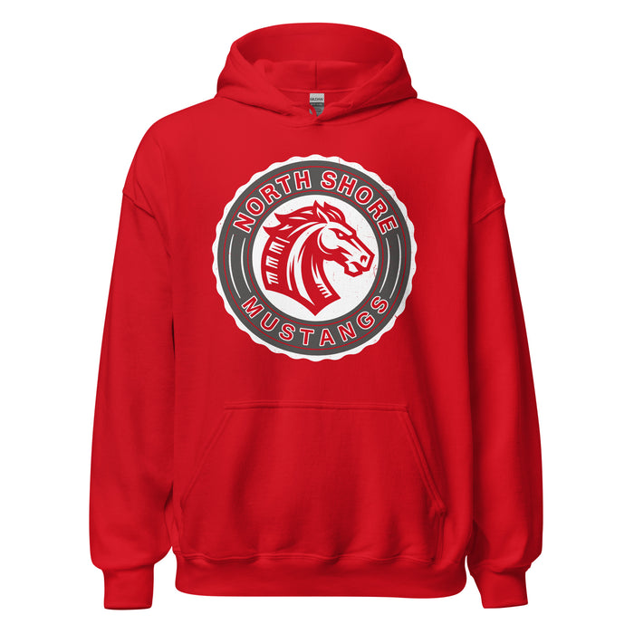 North Shore High School Mustangs Red Classic Unisex Hoodie 216