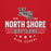 Close-up view of North Shore High School Mustangs Red Classic Unisex Hoodie 217