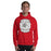 Man wearing Odessa High School Bronchos Red Classic Unisex Hoodie 207