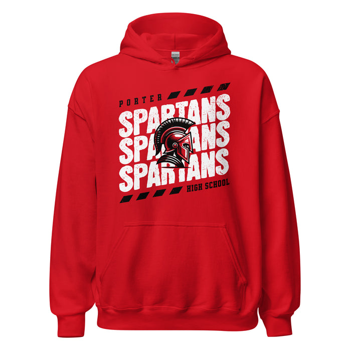 Porter High School Spartans Red Classic Unisex Hoodie 223