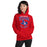 Woman wearing Sam Houston High School Texans Red Classic Unisex Hoodie 213