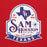 Close-up view of Sam Houston High School Texans Red Classic Unisex Hoodie 219