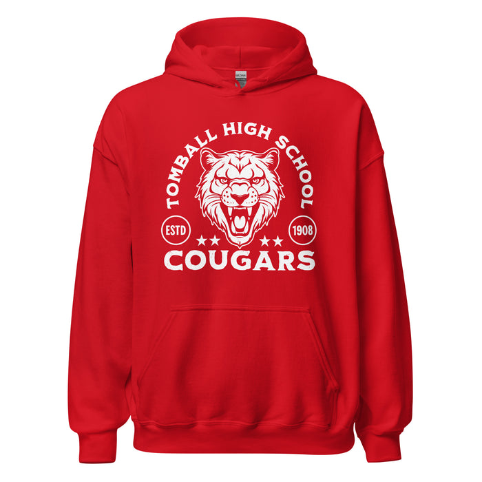 Tomball High School Cougars Red Classic Unisex Hoodie 208