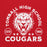 Close-up view of Tomball High School Cougars Red Classic Unisex Hoodie 208