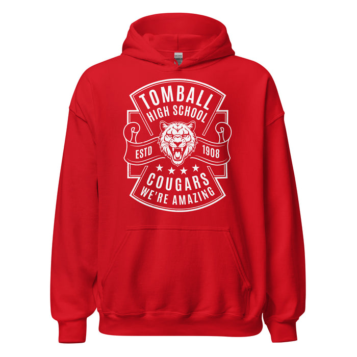 Tomball High School Cougars Red Classic Unisex Hoodie 207