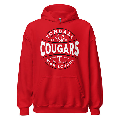 Tomball High School Cougars Red Classic Unisex Hoodie 218