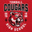 Close-up view of Tomball High School Cougars Red Classic Unisex Hoodie 204