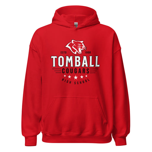 Tomball High School Cougars Red Classic Unisex Hoodie 217