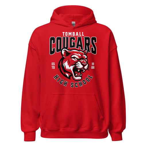 Tomball High School Cougars Red Classic Unisex Hoodie 213