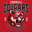 Close-up view of Tomball High School Cougars Red Classic Unisex Hoodie 213