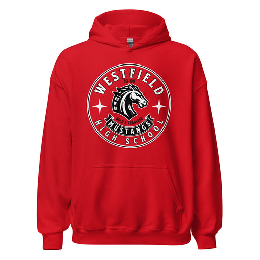 Westfield High School Mustangs Red Classic Unisex Hoodie 215