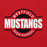 Close-up view of Westfield High School Mustangs Red Classic Unisex Hoodie 011