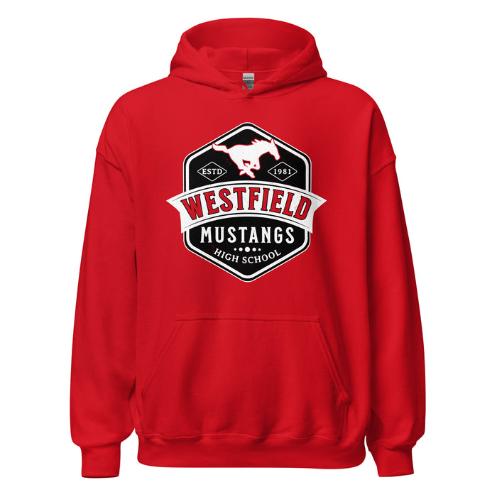 Westfield High School Mustangs Red Classic Unisex Hoodie 209