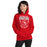 Woman wearing Cypress Lakes High School Spartans Red Classic Unisex Hoodie 204
