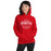 Woman wearing Cypress Lakes High School Spartans Red Classic Unisex Hoodie 211