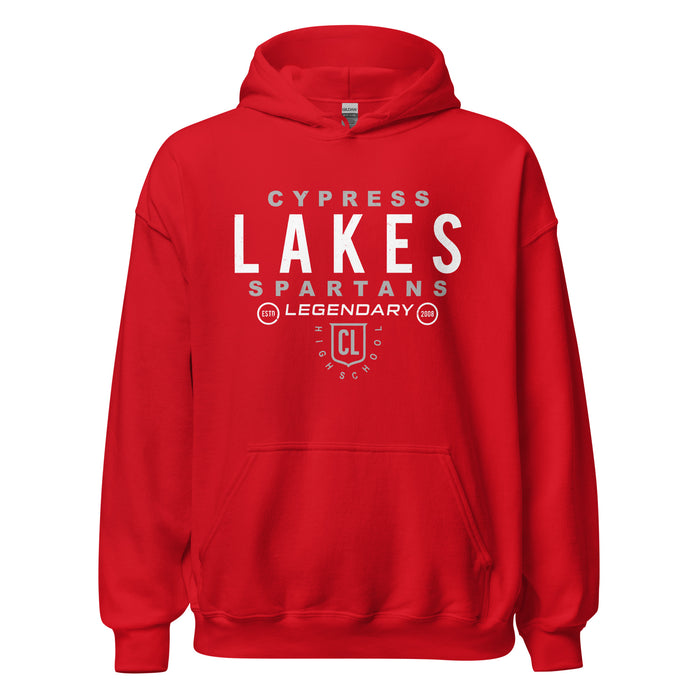 Cypress Lakes High School Spartans Red Classic Unisex Hoodie 003