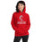 Woman wearing Cypress Lakes High School Spartans Red Classic Unisex Hoodie 233