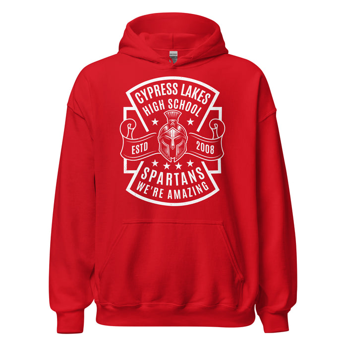 Cypress Lakes High School Spartans Red Classic Unisex Hoodie 207