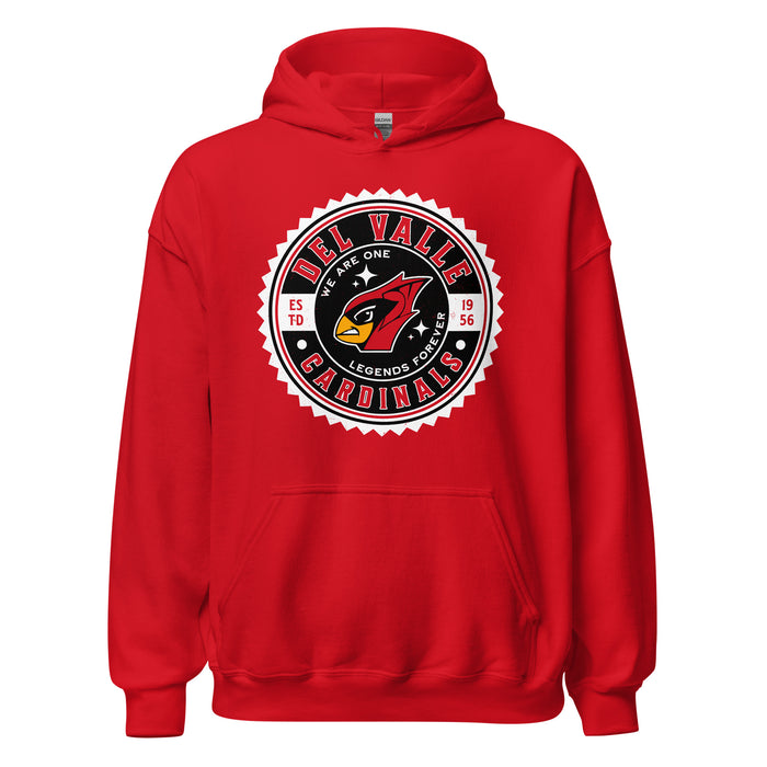 Del Valle High School Cardinals Red Classic Unisex Hoodie 203